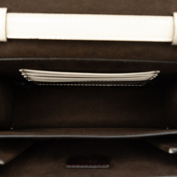 FENDI White Leather Shoulder Bag - Picture 6 of 9